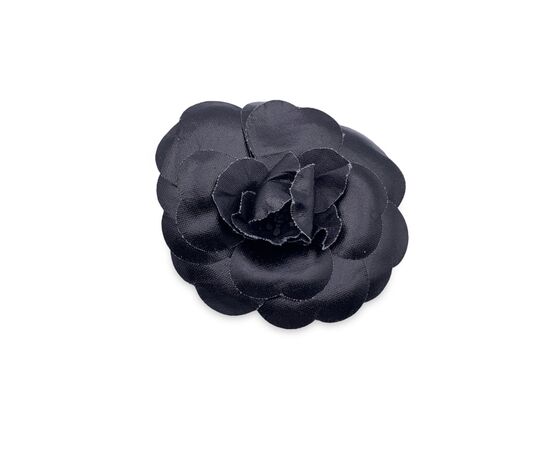 CHANEL Spilla Vintage in Tela Col. Nero Camellia