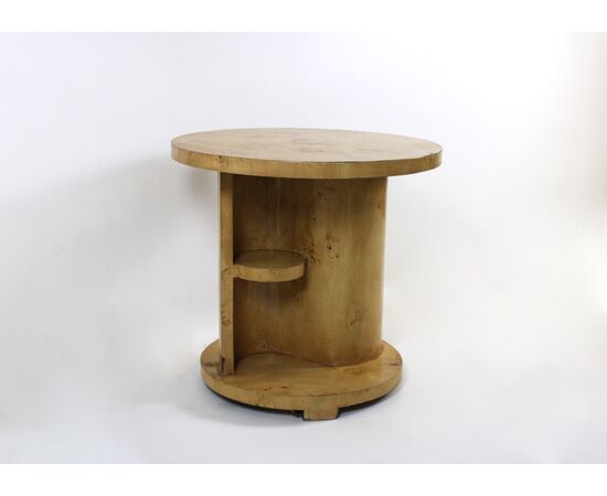 Tavolino Deco' americano (1970) - radica di betulla