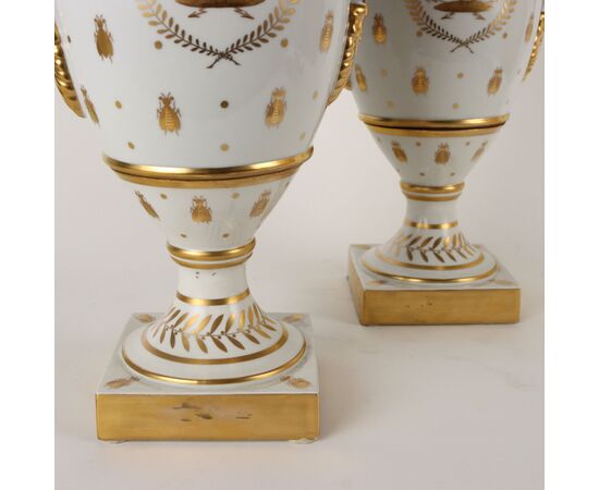 Due Vasi Porcellana Napoleone III Francia