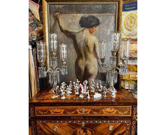 Dipinto nudo di donna anni ‘20.  H 218 cm  x 118 cm. 