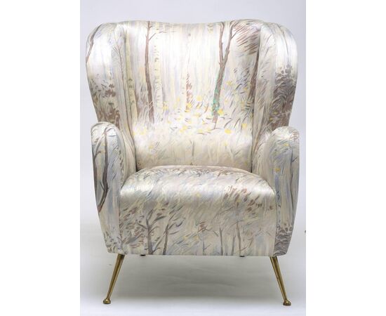 Armchair in the Style of Marco Zanuso Lined in Vintage Tissue     