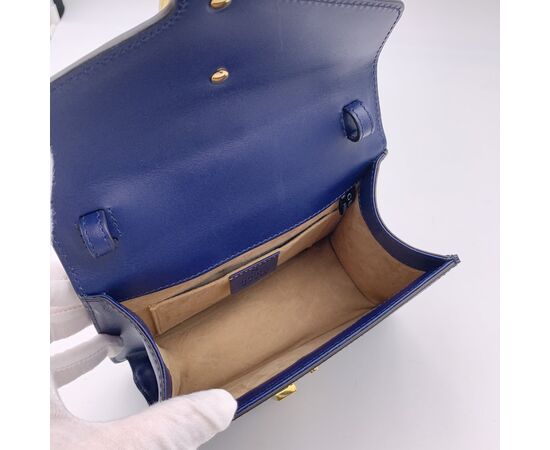 GUCCI Borsa a Mano in Pelle Col. Blu Sylvie S