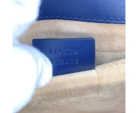 GUCCI Borsa a Mano in Pelle Col. Blu Sylvie S