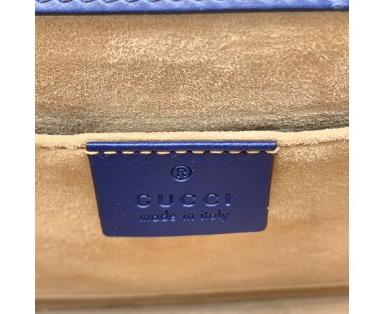 GUCCI Borsa a Mano in Pelle Col. Blu Sylvie S