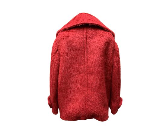 Prada Giacca in Pelliccia Col. Fur Alpaca Caban 38
