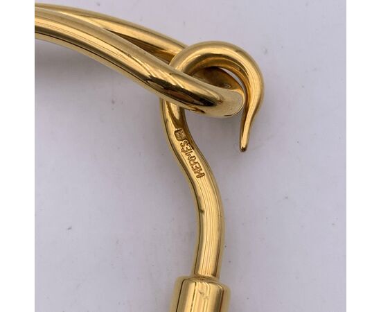 HERMES Bracciale in Pelle Col. Nero Jumbo Hook