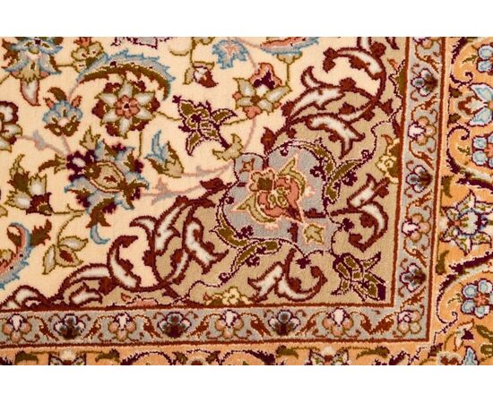 Piccolo tappeto ISFAHAN con ordito in seta - n.1386