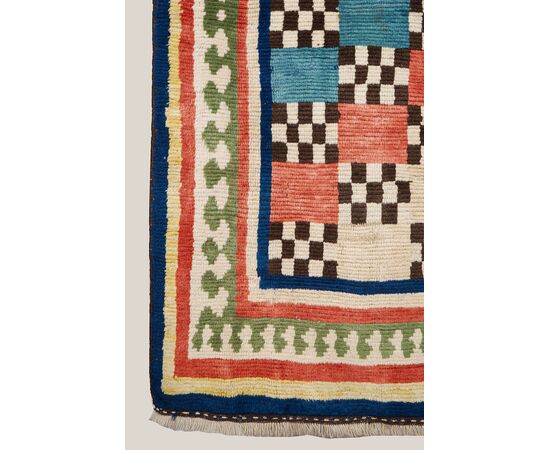 Old polychrome nomadic carpet Gashgai (Kaskai)     