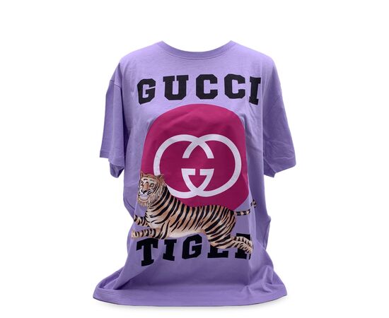 GUCCI Top in Cotone Col. Viola Tiger 44
