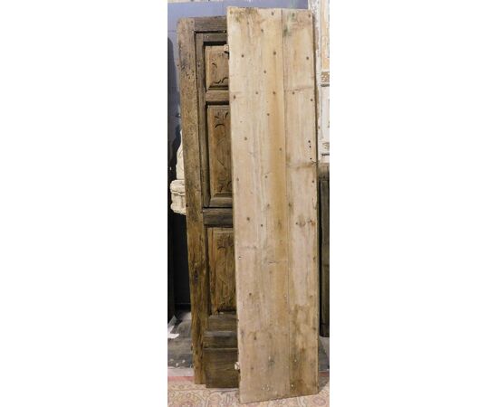 PTIR465 - Porta in pioppo e castagno, epoca '700, cm L 88 x H 197