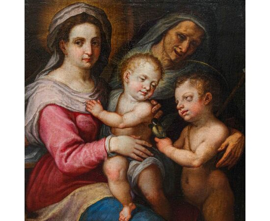Giovanni Balducci detto il Cosci (1560-1631)  Madonna con bambino, San Giovannino, San Giuseppe e Santa Elisabetta