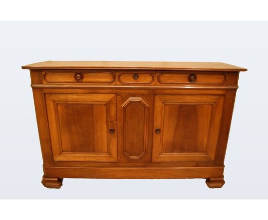 Antica credenza francese del 1800 stile Luigi Filippo in noce completamente Restaurata 