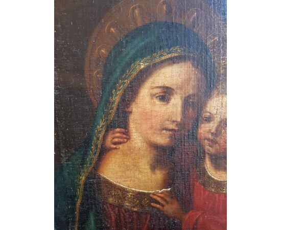 Madonna con bambino, Olio su tela, Epoca '600