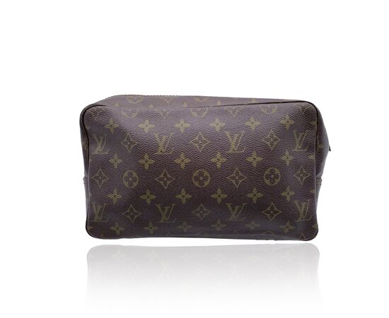LOUIS VUITTON Pochette Vintage in Tela Col. Marrone Trousse de Toilette M