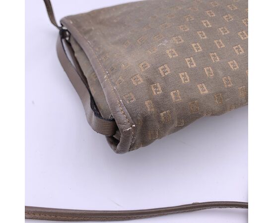 FENDI Borsa a Tracolla Vintage in Tela Col. Verde n.a. M