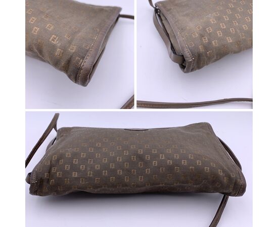 FENDI Borsa a Tracolla Vintage in Tela Col. Verde n.a. M