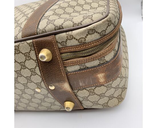 GUCCI Borsa da Viaggio Vintage in Tela Col. Beige n.a. L