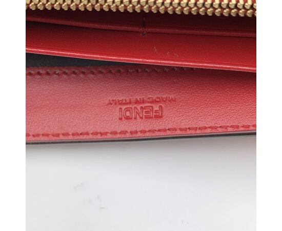FENDI Portafoglio in Pelle Col. Rosso n.a. S