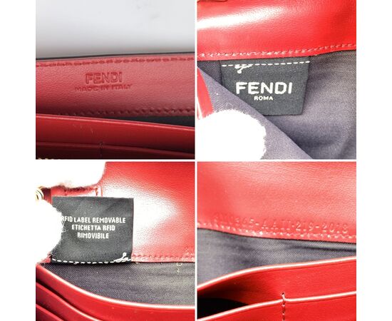 FENDI Portafoglio in Pelle Col. Rosso n.a. S