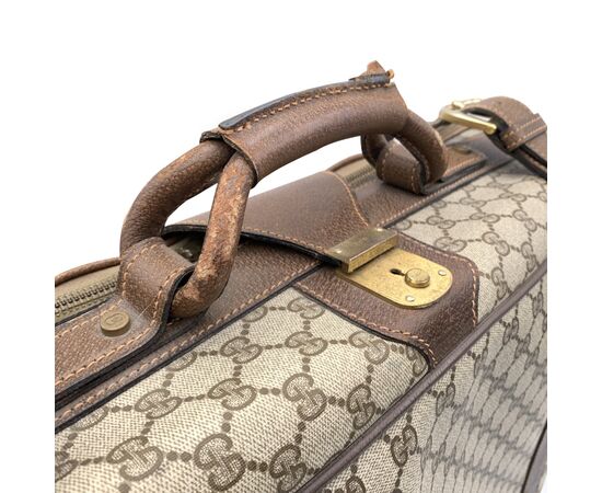 GUCCI Borsa da Viaggio Vintage in Tela Col. Beige n.a. L
