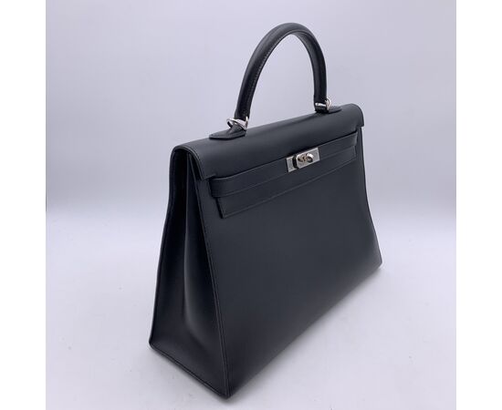 HERMES Borsa a Mano in Pelle Col. Nero Kelly 35 M