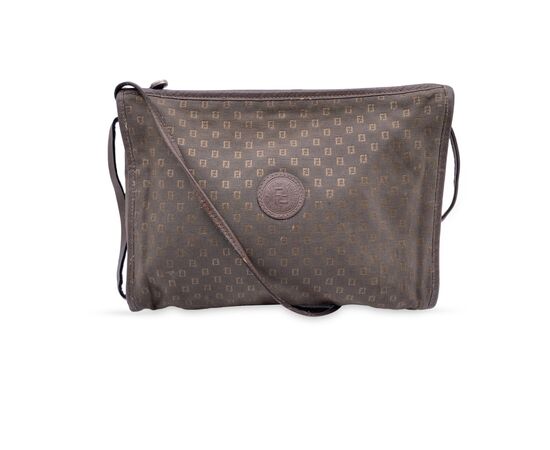FENDI Borsa a Tracolla Vintage in Tela Col. Verde n.a. M