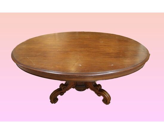 Antico Grande tavolo allungabile del 1800 Luigi Filippo in mogano