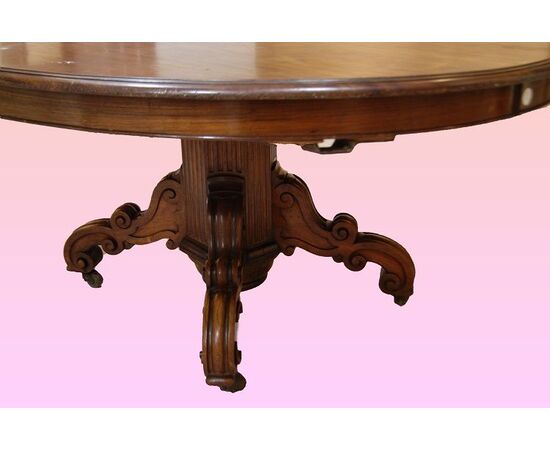 Antico Grande tavolo allungabile del 1800 Luigi Filippo in mogano