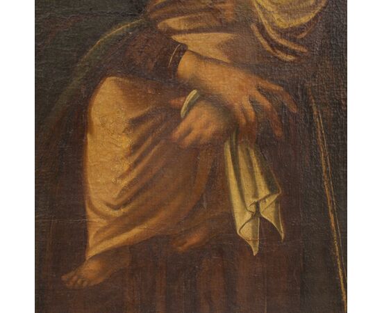 Dipinto italiano Madonna con bambino del XVII secolo