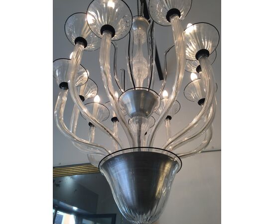 Murano glass chandelier signed: Berto Murano     