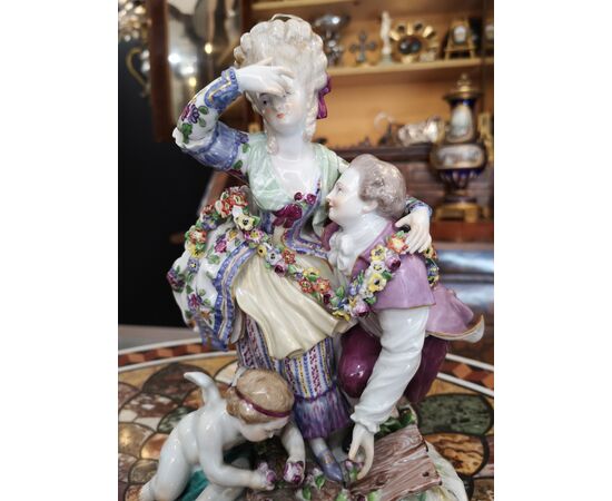 Porcelain group of Meissen, period: 19th century     