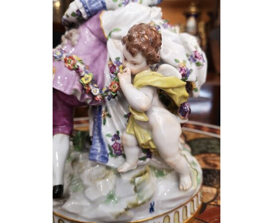 Porcelain group of Meissen, period: 19th century     