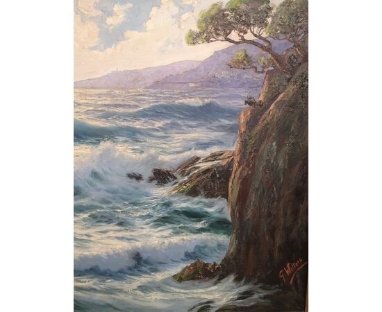 Large painting by William Welters depicting Marina.     