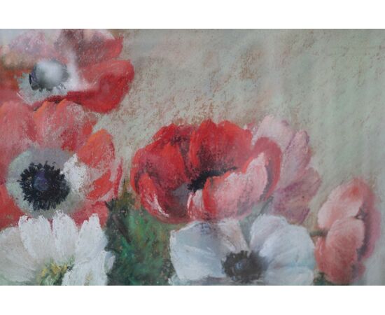 Painting, &quot;Vase of poppies&quot;     
