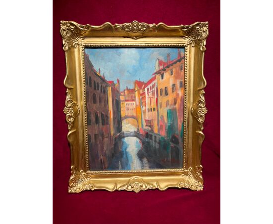 Italico Brass   1870/1943.   “ Rio di Venezia”