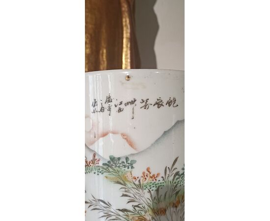 Vaso cinese fine '800 in ceramica