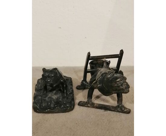 Due bronzetti dell'800 raffiguranti cani