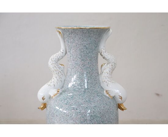 Grande vaso d'arredo in porcellana manifattura italiana 1980