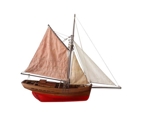 large vintage model Wooden sailboat     