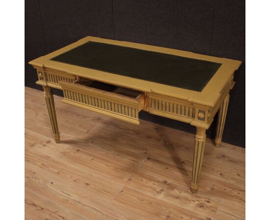 Italian lacquered desk in Louis XVI style from the mid-20th century