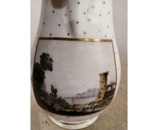 Lattiera in porcellana con piccole imperfezioni sul beccuccio - Real Fabbrica Ferdinandea  - fine '700