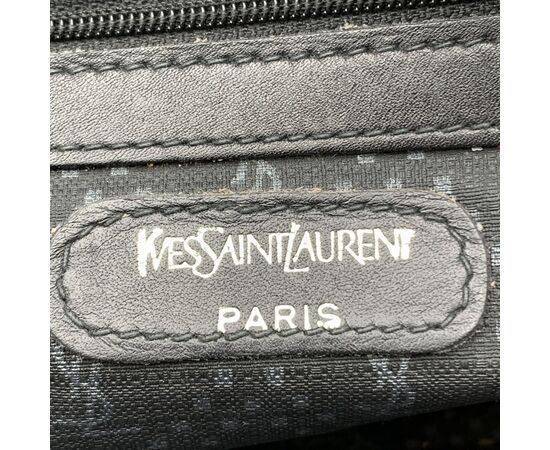YVES SAINT LAURENT Borsa a Tracolla Vintage in Tela Col. Nero n.a. M