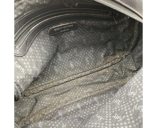 YVES SAINT LAURENT Borsa a Tracolla Vintage in Tela Col. Nero n.a. M