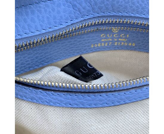 GUCCI Borsa a Mano in Col. Blu Swing M