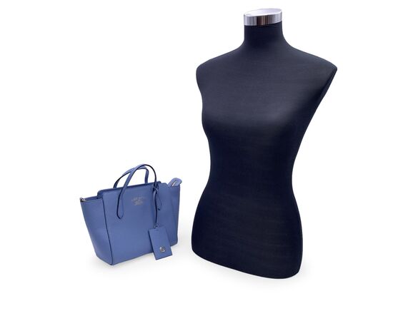 GUCCI Borsa a Mano in Col. Blu Swing M