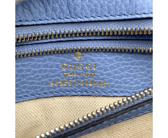 GUCCI Borsa a Mano in Col. Blu Swing M