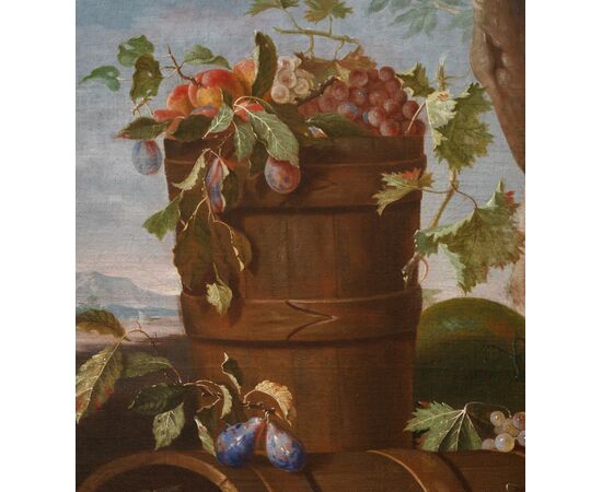 Pietro Navarra (Roma, attivo 1685 - 1714), natura morta, olio su tela