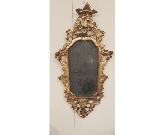 Specchiera Luigi XIV in foglia oro