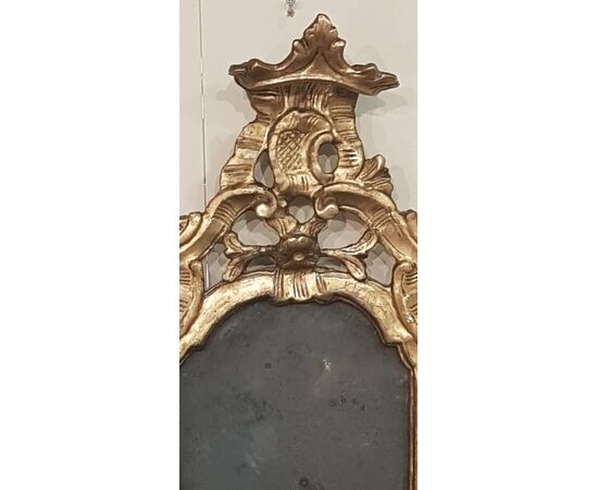 Specchiera Luigi XIV in foglia oro
