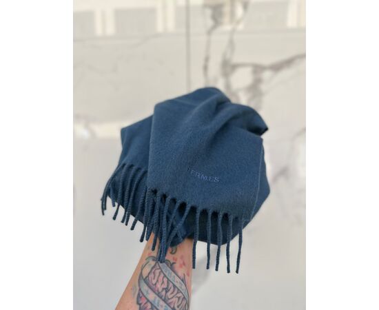 Hermès Sciarpa Cashmere Blu